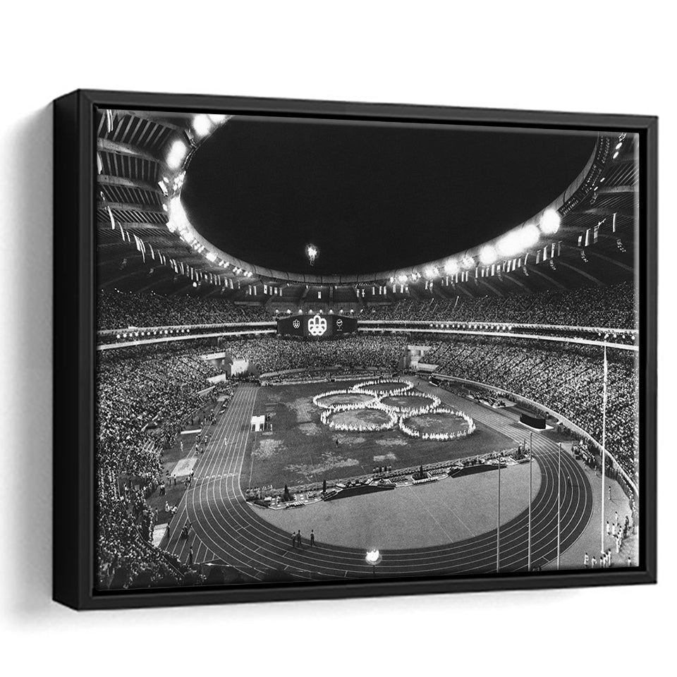 Montreal Olympic Stadium, Stadium Canvas, Sport Art, Gift for him, Framed Canvas Prints Wall Art Decor, Framed Picture