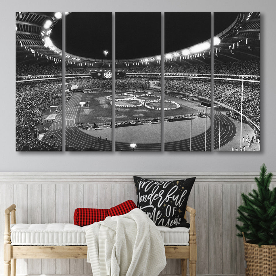 Montreal Olympic Stadium, Stadium Canvas, Sport Art, Gift for him, Multi Panels B, Canvas Prints Wall Art Decor