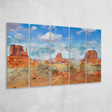 Monument Mesa Abstract 5 Piece B Canvas Prints Wall Art Decor, Multi Panels,Large Canvas, Home Decor