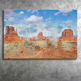 Monument Mesa Abstract Canvas Prints Wall Art Decor - Painting Canvas, Art Print, Home Decor, Ready to Hang