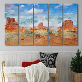 Monument Mesa Abstract 5 Piece B Canvas Prints Wall Art Decor, Multi Panels,Large Canvas, Home Decor