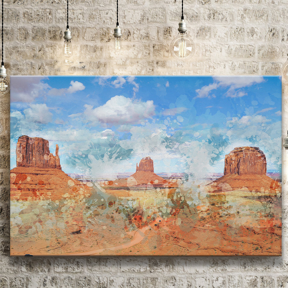 Monument Mesa Abstract Canvas Prints Wall Art Decor - Painting Canvas, Art Print, Home Decor, Ready to Hang