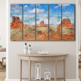 Monument Mesa Abstract 5 Piece B Canvas Prints Wall Art Decor, Multi Panels,Large Canvas, Home Decor