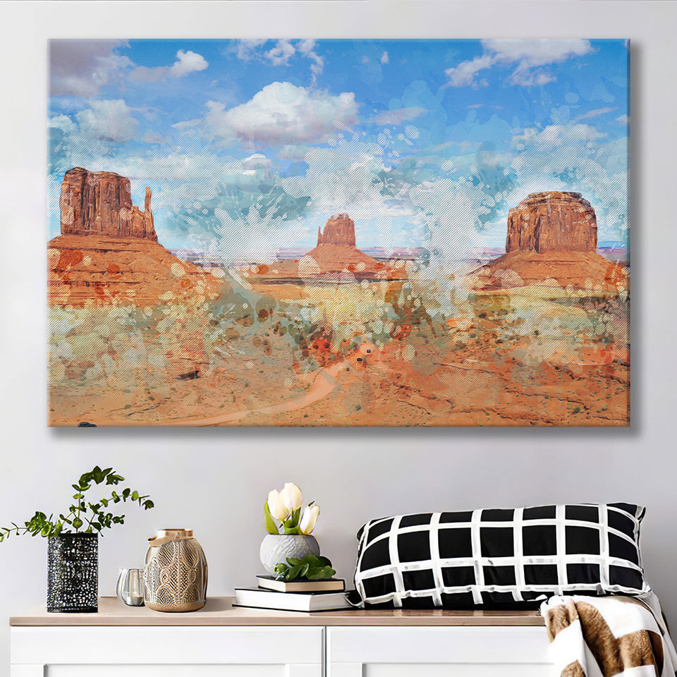 Monument Mesa Abstract Canvas Prints Wall Art Decor - Painting Canvas, Art Print, Home Decor, Ready to Hang