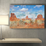 Monument Mesa Abstract Canvas Prints Wall Art Decor - Painting Canvas, Art Print, Home Decor, Ready to Hang