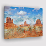 Monument Mesa Abstract Canvas Prints Wall Art Decor - Painting Canvas, Art Print, Home Decor, Ready to Hang
