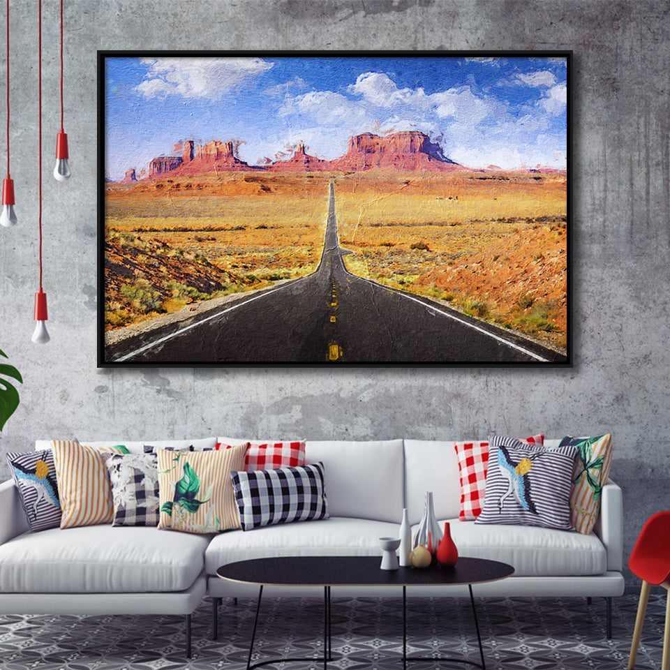 Monument Valley Cool Framed Canvas Prints Wall Art Decor - Paiting Canvas, Art Prints, Floating Frame