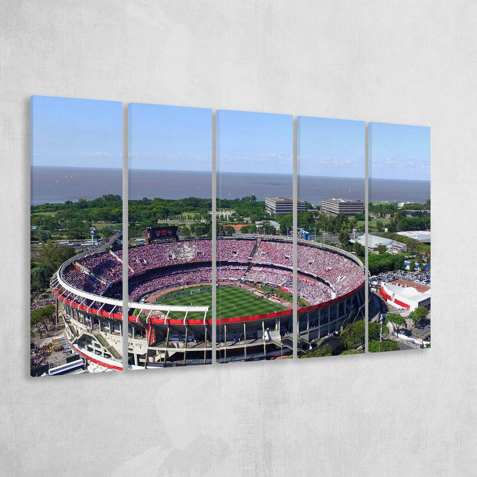 Monumental de Nunez Stadium, Stadium Canvas, Sport Art, Gift for him, Multi Panels B, Canvas Prints Wall Art Decor