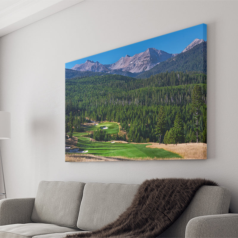 Moonlight Basin Golf Club, The Reserve Course Hole 06, Big Sky, Montana, Golf Art Print, Golf Lover, Canvas Prints Wall Art Decor