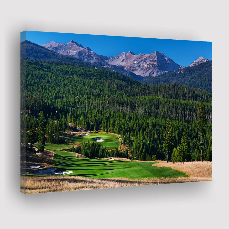 Moonlight Basin Golf Club, The Reserve Course Hole 06, Big Sky, Montana, Golf Art Print, Golf Lover, Canvas Prints Wall Art Decor