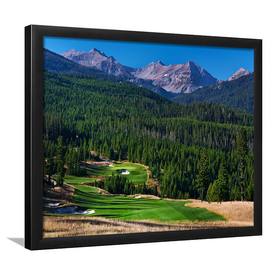 Moonlight Basin Golf Club, The Reserve Course Hole 06, Big Sky, Montana, Golf Sport Print, Framed Art Prints Home Decor