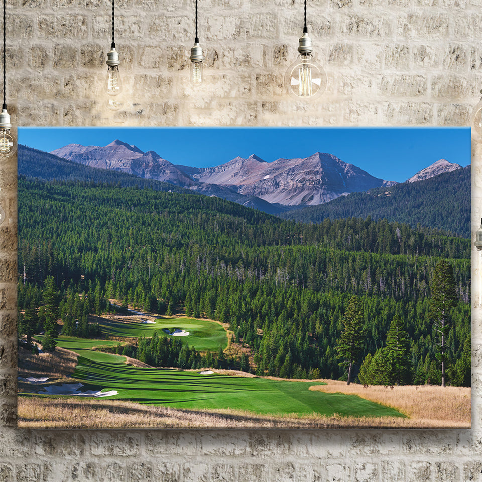 Moonlight Basin Golf Club, The Reserve Course Hole 06, Big Sky, Montana, Golf Art Print, Golf Lover, Canvas Prints Wall Art Decor