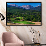 Moonlight Basin Golf Club, The Reserve Course Hole 06, Big Sky, Montana, Framed Canvas Prints Wall Art Decor, Floating Frame