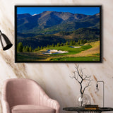 Moonlight Basin Golf Club, The Reserve Course Hole 11, Big Sky, Montana, Framed Canvas Prints Wall Art Decor, Floating Frame