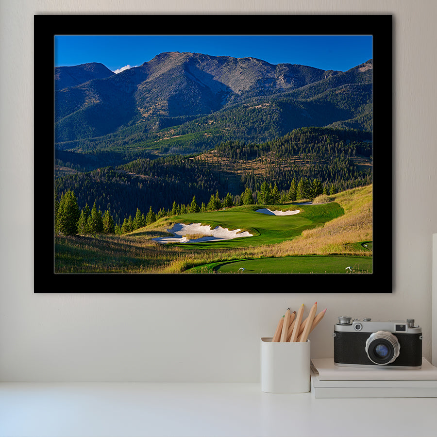 Moonlight Basin Golf Club, The Reserve Course Hole 11, Big Sky, Montana, Golf Sport Print, Framed Art Prints Home Decor