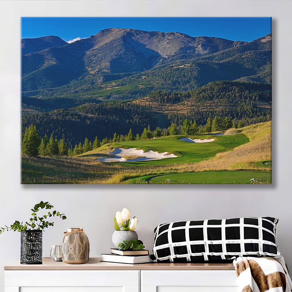 Moonlight Basin Golf Club, The Reserve Course Hole 11, Big Sky, Montana, Golf Art Print, Golf Lover, Canvas Prints Wall Art Decor