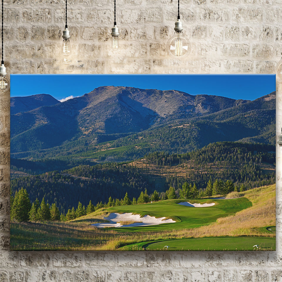 Moonlight Basin Golf Club, The Reserve Course Hole 11, Big Sky, Montana, Golf Art Print, Golf Lover, Canvas Prints Wall Art Decor