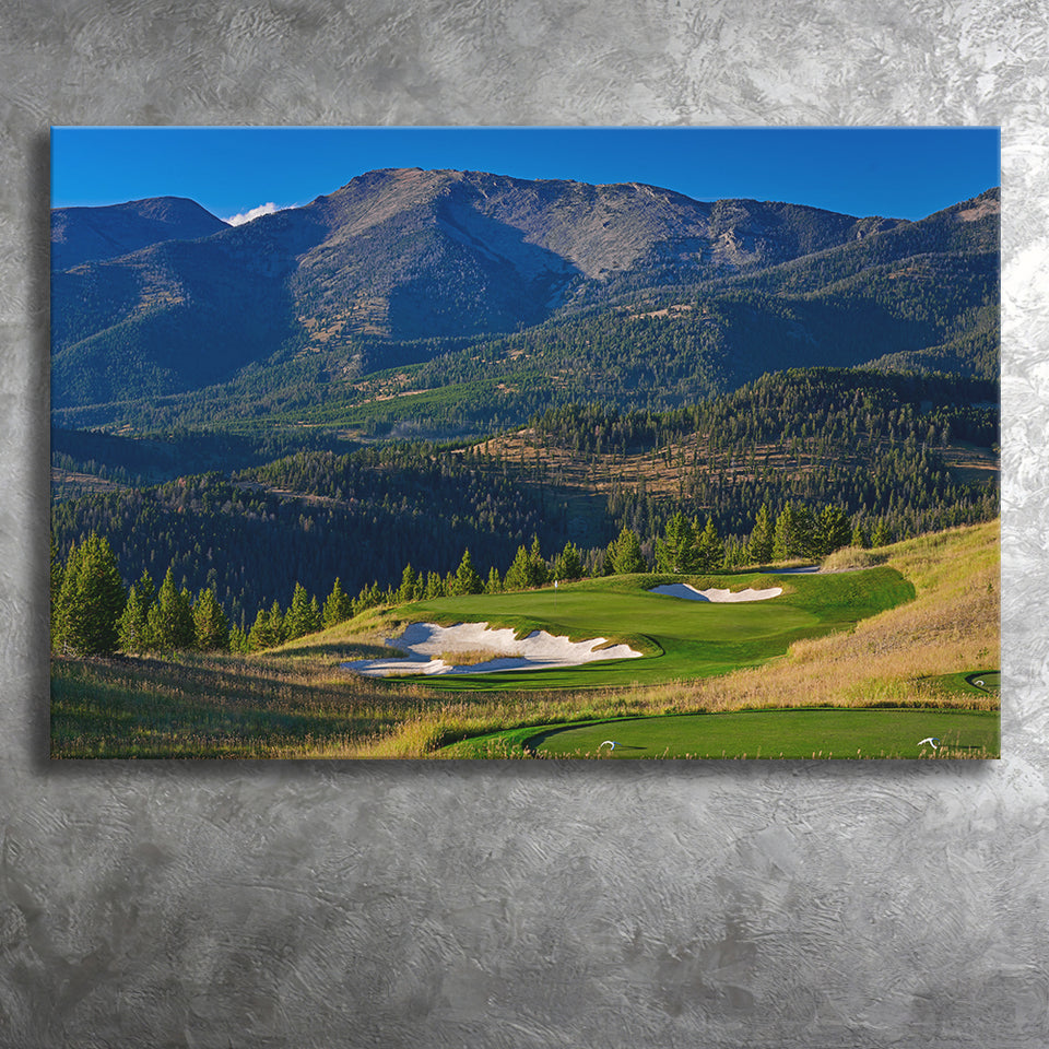 Moonlight Basin Golf Club, The Reserve Course Hole 11, Big Sky, Montana, Golf Art Print, Golf Lover, Canvas Prints Wall Art Decor