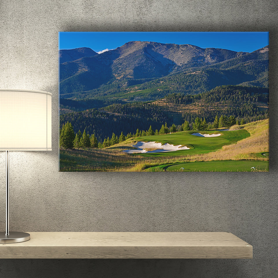 Moonlight Basin Golf Club, The Reserve Course Hole 11, Big Sky, Montana, Golf Art Print, Golf Lover, Canvas Prints Wall Art Decor