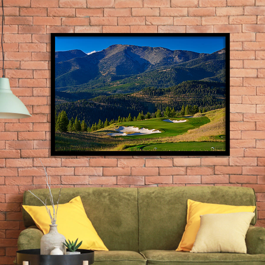 Moonlight Basin Golf Club, The Reserve Course Hole 11, Big Sky, Montana, Golf Sport Print, Framed Art Prints Home Decor