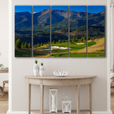 Moonlight Basin Golf Club, The Reserve Course Hole 11, Big Sky, Montana, 5 Panels Extra Large Canvas Prints Wall Art Decor
