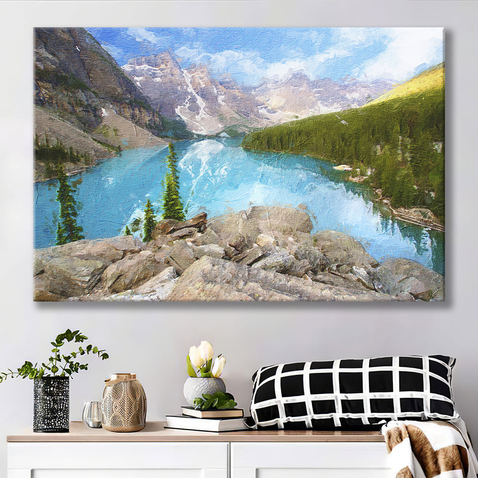 Moraine Lake Canvas Prints Wall Art Decor - Paiting Canvas, Art Prints, Wall Decor, For Sale
