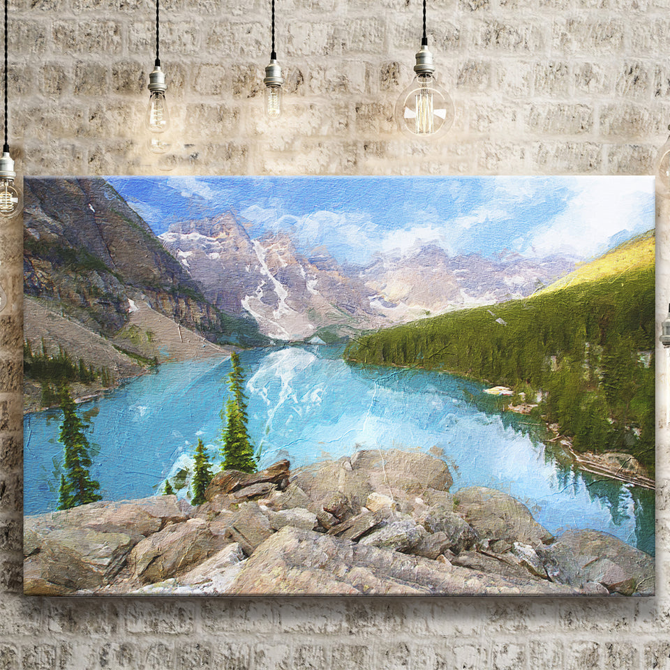 Moraine Lake Canvas Prints Wall Art Decor - Paiting Canvas, Art Prints, Wall Decor, For Sale