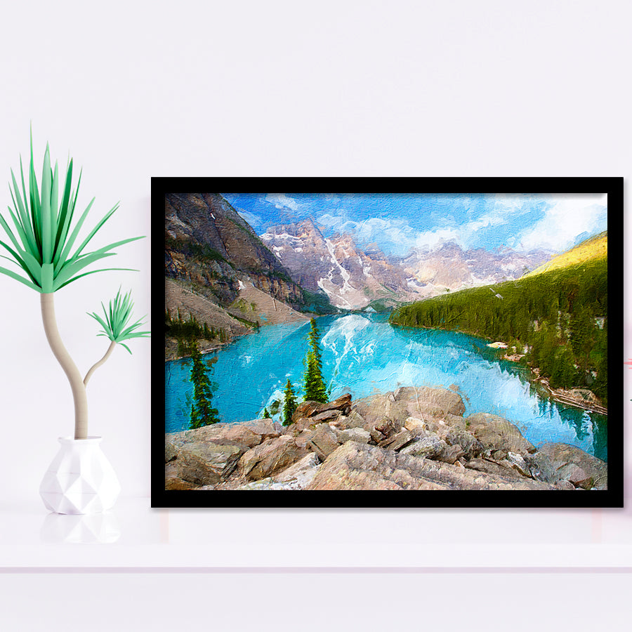 Moraine Lake Framed Art Prints Wall Decor - Painting Prints, Framed Picture, Home Decor