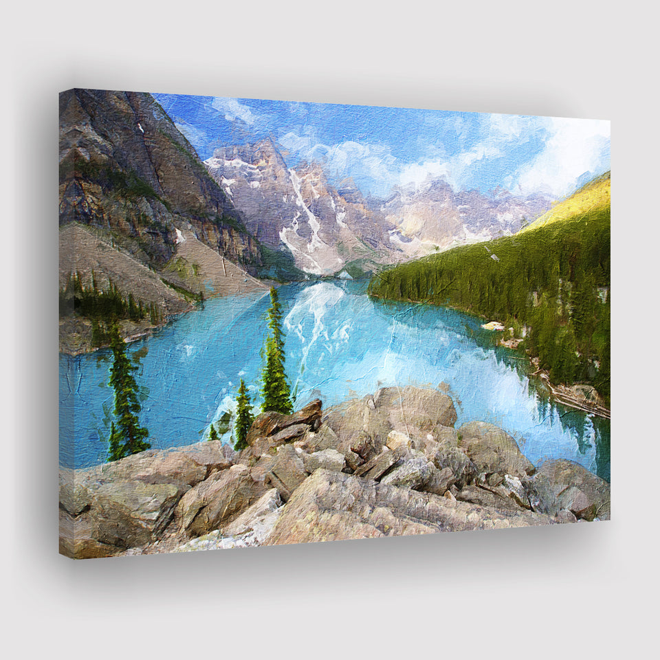 Moraine Lake Canvas Prints Wall Art Decor - Paiting Canvas, Art Prints, Wall Decor, For Sale