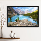 Moraine Lake Framed Canvas Prints Wall Art Decor - Paiting Canvas, Art Prints, Floating Frame