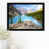 Moraine Lake Framed Canvas Prints Wall Art Decor - Paiting Canvas, Art Prints, Floating Frame