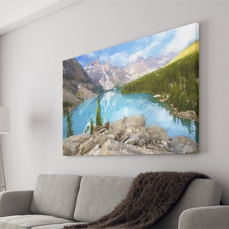 Moraine Lake Canvas Prints Wall Art Decor - Paiting Canvas, Art Prints, Wall Decor, For Sale
