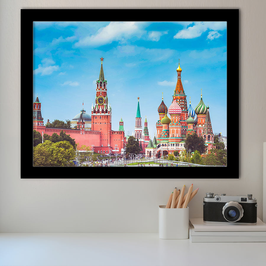 Moscow Skyline, Moscow Framed Art Prints Wall Art Decor,Black Frame, Ready to hang