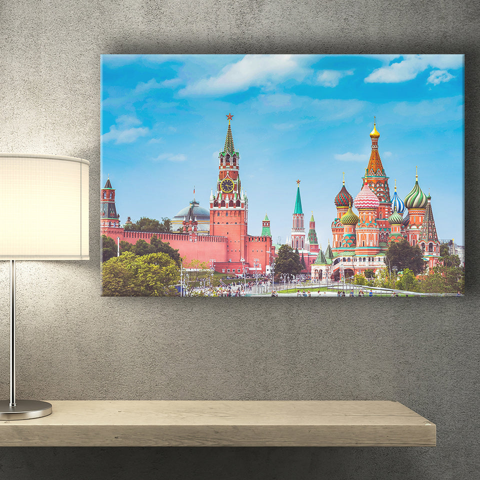 Moscow Skyline, Moscow Canvas Prints Wall Art Home Decor - Painting Canvas, Ready to hang