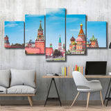 Moscow Skyline, Moscow Multi Panels,Canvas Prints Wall Art Home Decor