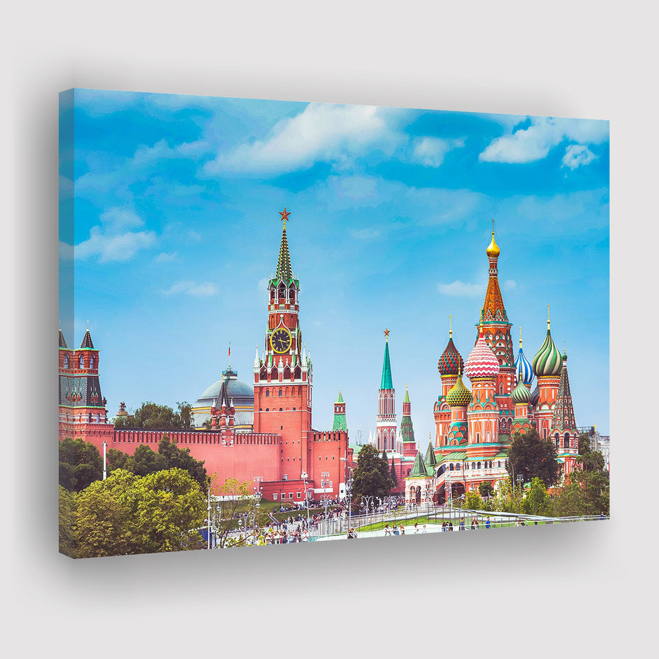 Moscow Skyline, Moscow Canvas Prints Wall Art Home Decor - Painting Canvas, Ready to hang