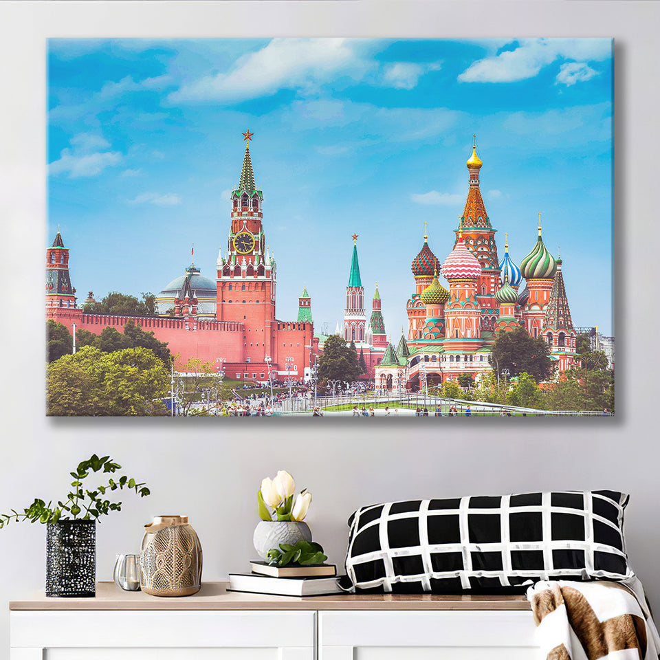 Moscow Skyline, Moscow Canvas Prints Wall Art Home Decor - Painting Canvas, Ready to hang
