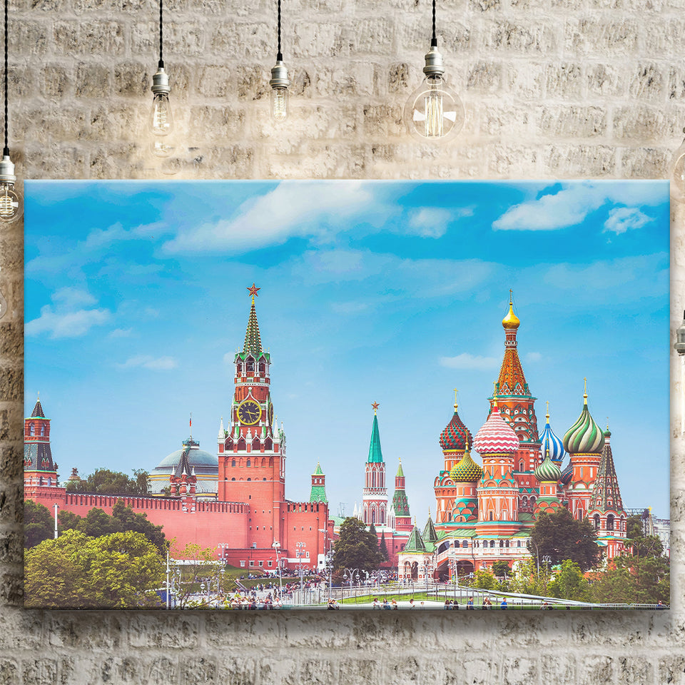 Moscow Skyline, Moscow Canvas Prints Wall Art Home Decor - Painting Canvas, Ready to hang