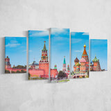 Moscow Skyline, Moscow Multi Panels,Canvas Prints Wall Art Home Decor