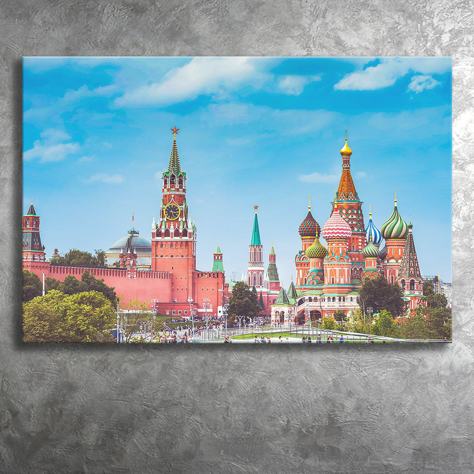 Moscow Skyline, Moscow Canvas Prints Wall Art Home Decor - Painting Canvas, Ready to hang