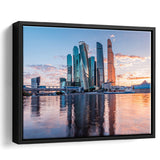 Moscow, Moscow Framed Canvas Prints Wall Art Decor, Black Floating Frame