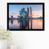 Moscow, Moscow Framed Canvas Prints Wall Art Decor, Black Floating Frame