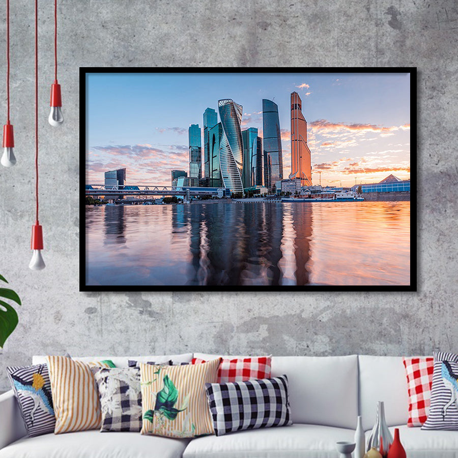 Moscow, Moscow Framed Art Prints Wall Art Decor,Black Frame, Ready to hang