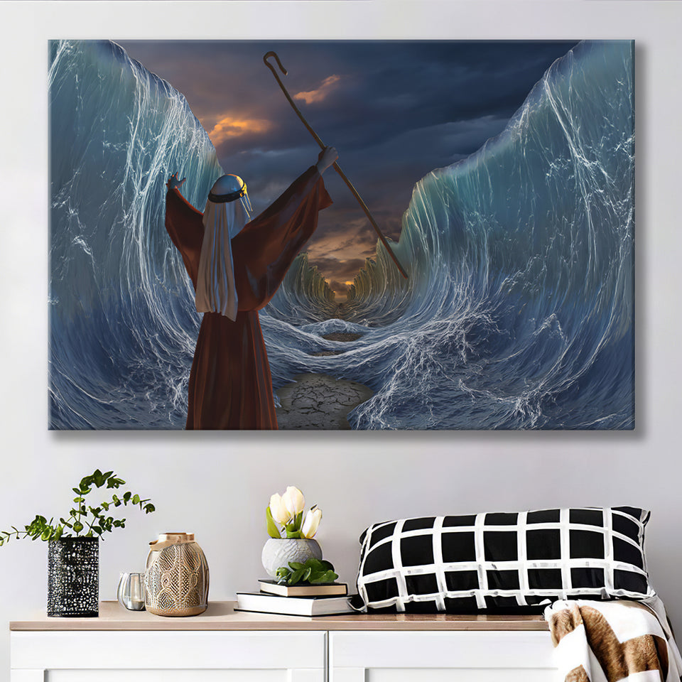 Moses Exodus Route Crossing the red sea Canvas Prints Wall Art - Painting Canvas, Wall Decor, Home Decor, Prints for Sale