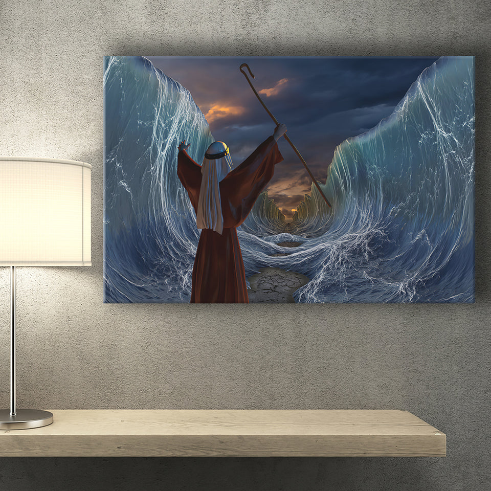 Moses Exodus Route Crossing the red sea Canvas Prints Wall Art - Painting Canvas, Wall Decor, Home Decor, Prints for Sale