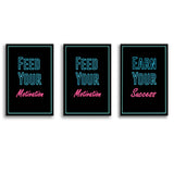 Motivation Wall Art Set of 3 Piece Canvas Prints Wall Art Decor