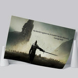 Motivational Art Canvas A Warrior Holding A Sword Motivational, Poster Art, Poster Print Wall Art Decor