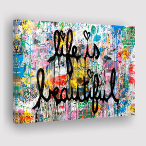 Motivational Canvas Life Is Beautiful Large Landscape Canvas Prints Wall Art Home Decor - Painting Canvas, Ready to hang