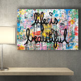 Motivational Canvas Life Is Beautiful Large Landscape Canvas Prints Wall Art Home Decor - Painting Canvas, Ready to hang