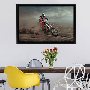 Motocross Between Octopus Framed Canvas Wall Art - Framed Prints, Canvas Prints, Prints for Sale, Canvas Painting